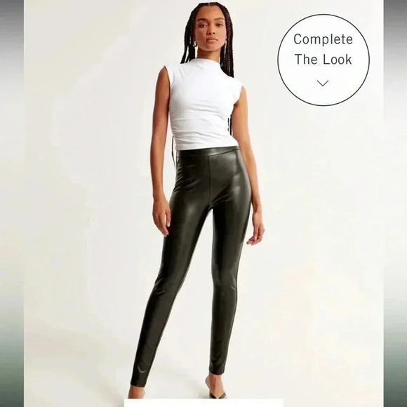 Abercrombie & Fitch Vegan Leather Leggings - Picture 1 of 6
